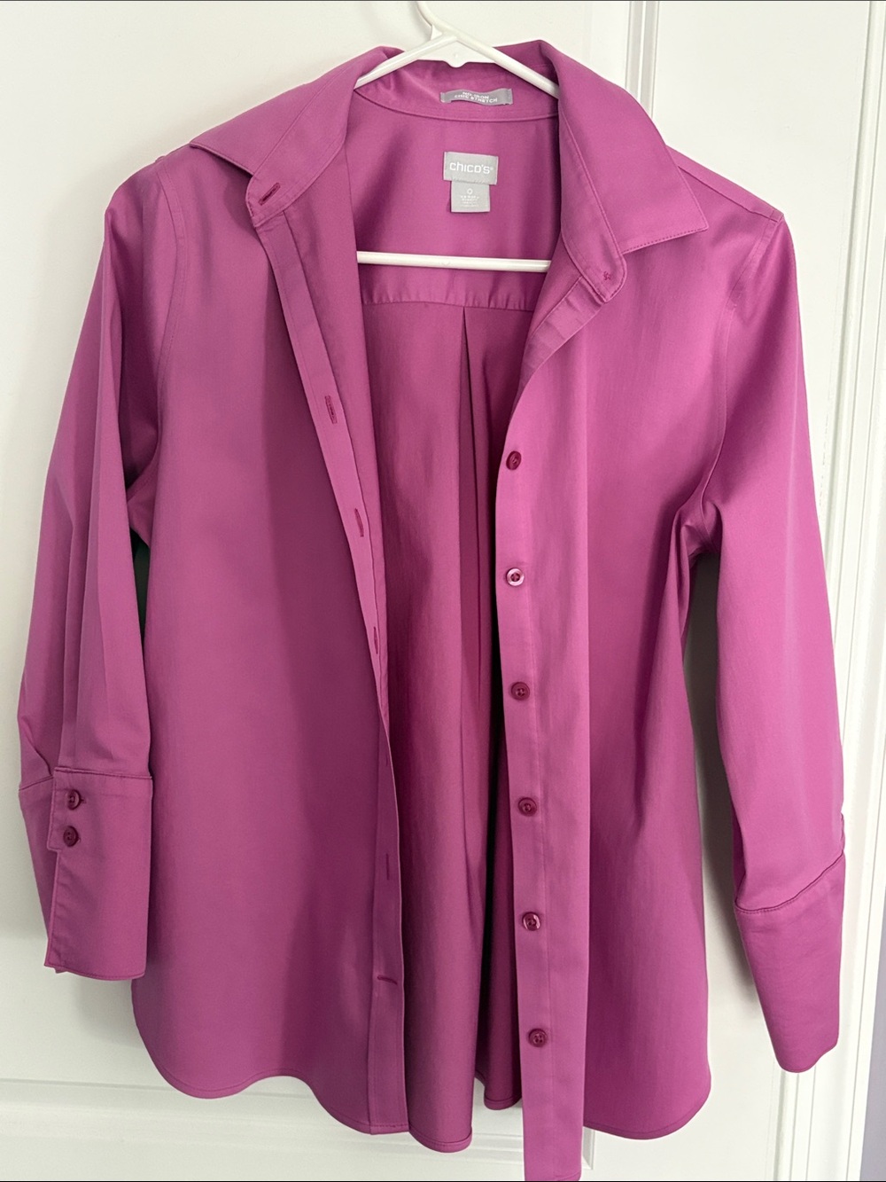 Chico's Raspberry-Pink Button Down Shirt